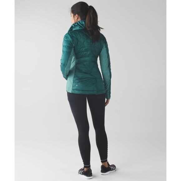 Lululemon Down for Run Pullover Jacket Forage Teal Running Size 6 - Picture 3 of 13